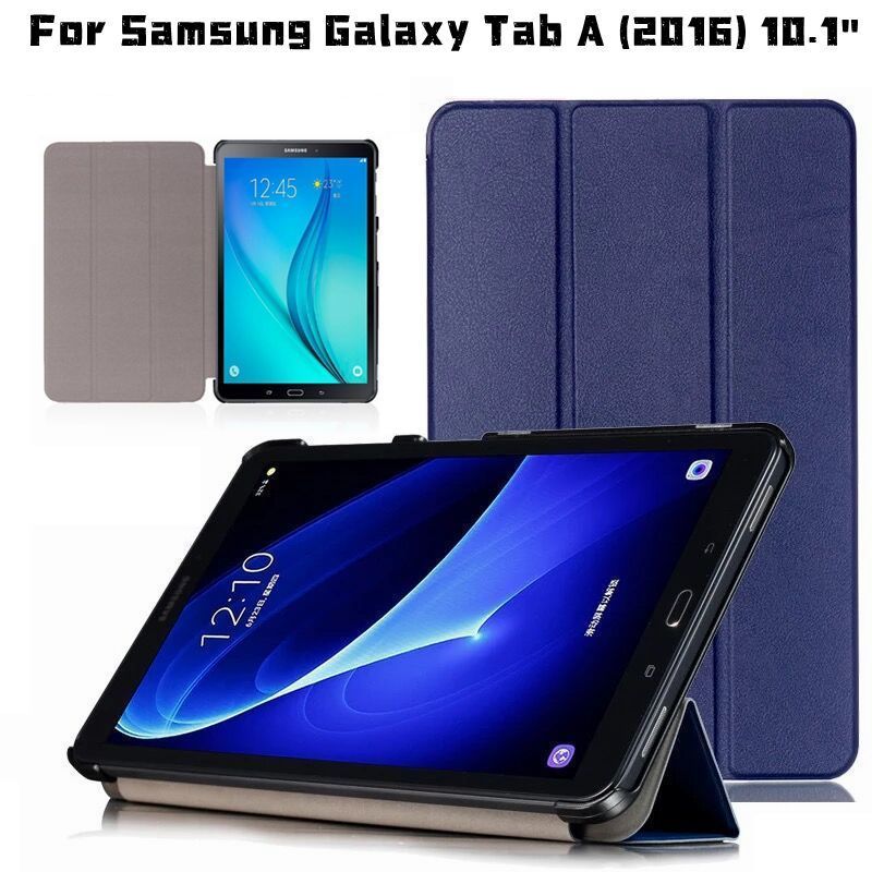 เคสฝาพับ สําหรับ Samsung Galaxy Tab A (2016) with S Pen SM-P580 P585 P588C เคส Tab A6 10.1นิ้ว SM-T580 T585 เคสแท็บเล็ตพลิกหนังกันกระแทกขาตั้งสมา