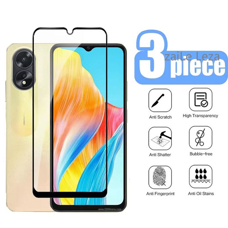 OPPO A38 A18 A60 A17 A17K A98 A78 A78 A58 A57 A77 A77s 5G กระจกนิรภัยกันรอยหน้าจอ แบบเต็มจอ สําหรับ