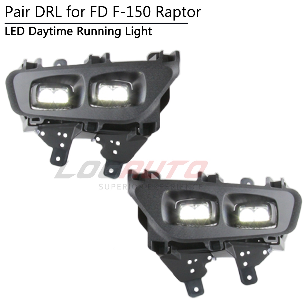 ไฟตัดหมอก LED เลนส์ใส สองตา ซ้าย ขวา สําหรับ Ford F-150 F150 Raptor 2021+ DRL
