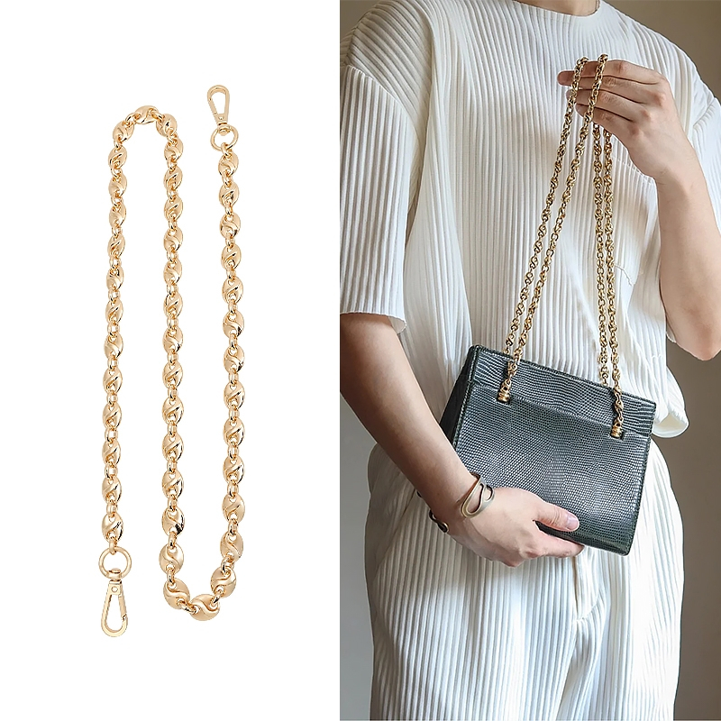 สายโซ่โลหะ แบบเปลี่ยน สําหรับคล้องกระเป๋าสะพายไหล่ กระเป๋าถือ