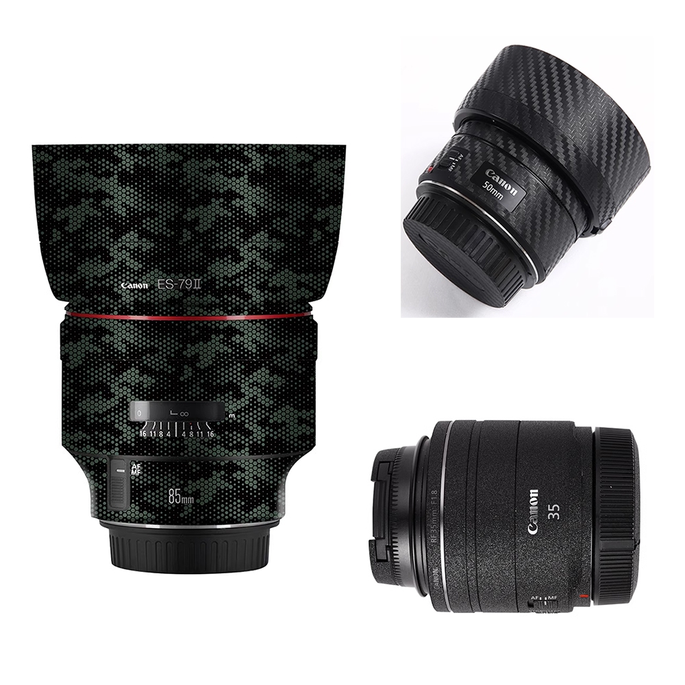 เลนส์กล้องสติกเกอร์ Coat Wrap ฟิล์มป้องกันรูปลอกผิวสําหรับ Canon EF 85 f1.4 f1.8 EF50F1.8 EF 50 F1.2