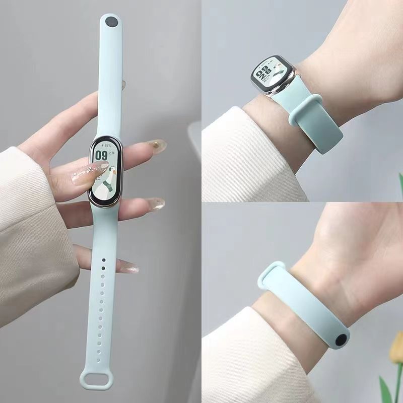 สําหรับ Xiaomi Mi Band 10 9 8 NFC TPU สายซิลิโคนหลายสี WatchBand 9 เปลี่ยนวง 9 สมาร์ทสร้อยข้อมืออุปกรณ์เสริม