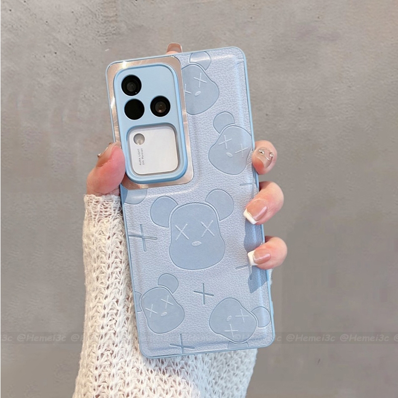 เคสโทรศัพท์มือถือหนังแข็ง ลายหมี สําหรับ Vivo V30 Pro 5G
