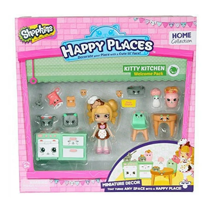 Shopkins Happy Places, Welcome Pack, Coco Cookie's Kitty Kitchen Shopkins Happy Places กระเป๋าใส่คุกกี้ ลายคิตตี้ สําหรับห้องครัว
