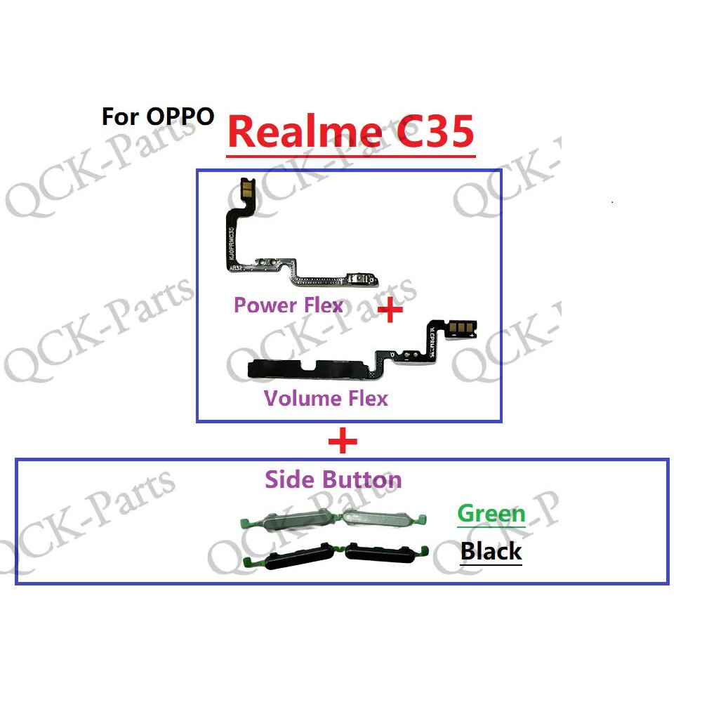 ปุ่มกดสวิตช์เปิด ปิด ด้านข้าง แบบเปลี่ยน สําหรับ OPPO Realme C35 RMX3511