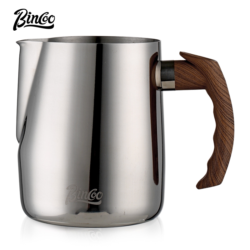 Bincoo โหลกาแฟ ลาเต้อาร์ต สเตนเลส พร้อมสเกล 600 มล. 900 มล.
