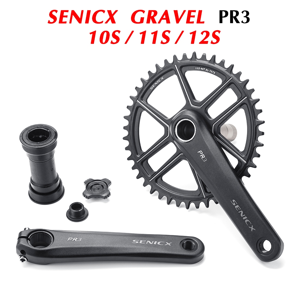 SENICX RX Single Speed Crank Chainset Crankset Crankset 42T / 44T,165 / 170 / 175 สําหรับกรวด-จักรยา