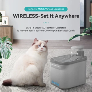 Smarttail Pet ตู้กดน้ําอัจฉริยะ 4400mAh น้ําพุสัตว์เลี้ยงไร้สายความจุ 2.2 ลิตรปลอดภัยและมีเอกลักษณ์สําหรับตู้น้ําแมวและสุนัข
