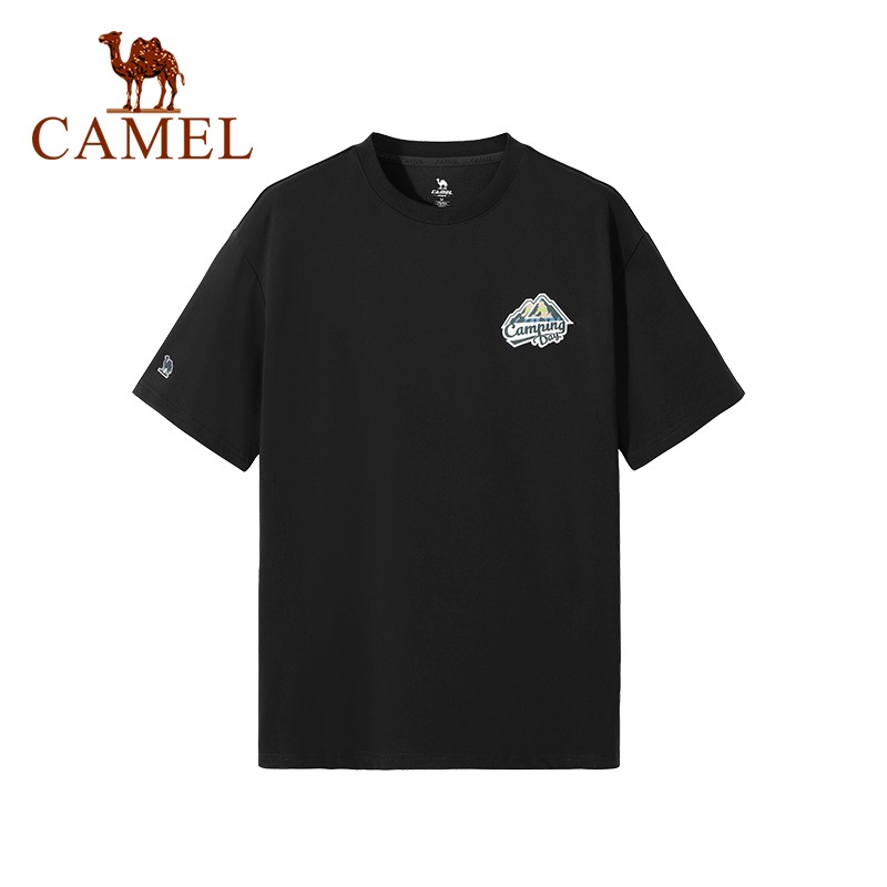 Camel เสื้อยืด แห้งเร็ว กีฬาน้ําแข็ง ระบายอากาศ หลวม กันแดด เสื้อ