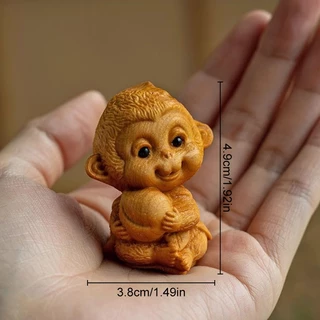 1ชิ้นไม้นักษัตรจีนที่ทําด้วยมือแกะสลักสัตว์ ทําเอง จี้สําหรับสร้อยคอพวงกุญแจเครื่องประดับอุปกรณ์เครื่องประดับ