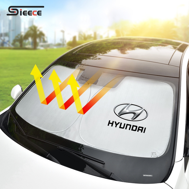 Sieece ม่านบังแดดรถยนต์ ผ้าคลุมกระจกรถ สำหรับ Hyundai H1 Staria Creta Elantra Accent