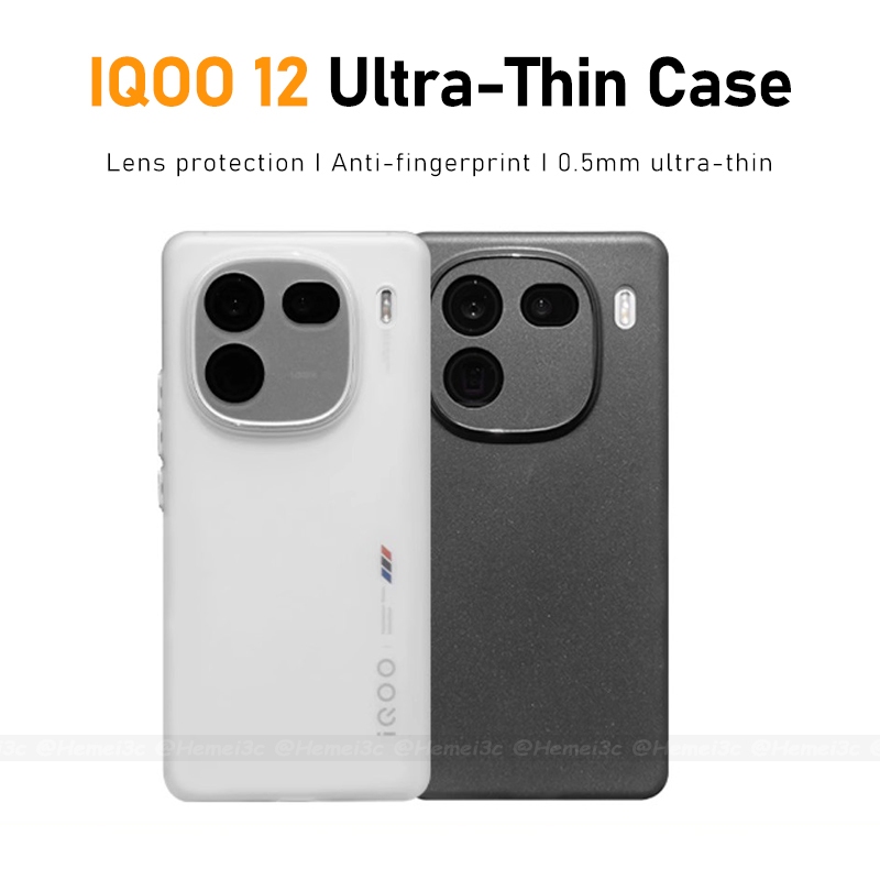เคสโทรศัพท์มือถือแบบนิ่ม โปร่งแสง ผิวด้าน บางมาก สําหรับ Vivo IQOO 12 Pro 5G