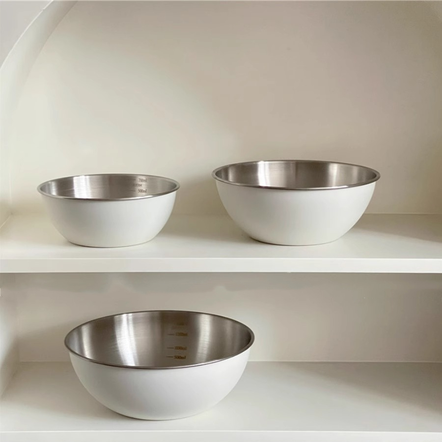 HERA ชามผสม สแตนเลส สไตล์เกาหลี กะละมัง Stainless Steel Mixing Bowl Salad Bowl