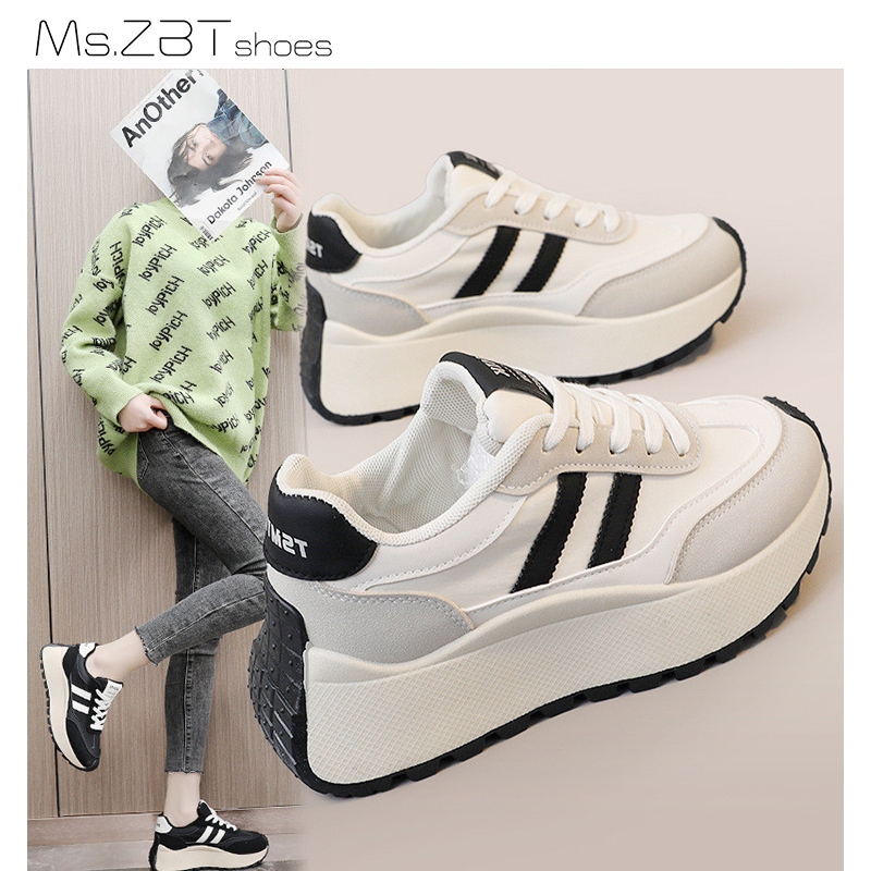 [นางสาว. Zbt] Forrest Gump รองเท้าผ้าใบลําลอง ส้นหนา เหมาะกับการเล่นกีฬา แฟชั่นฤดูใบไม้ผลิ สําหรับสตรี 2024