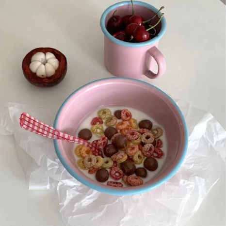 ชุดช้อนส้อมเคลือบ, ชาม, แก้ว, จานรอง
