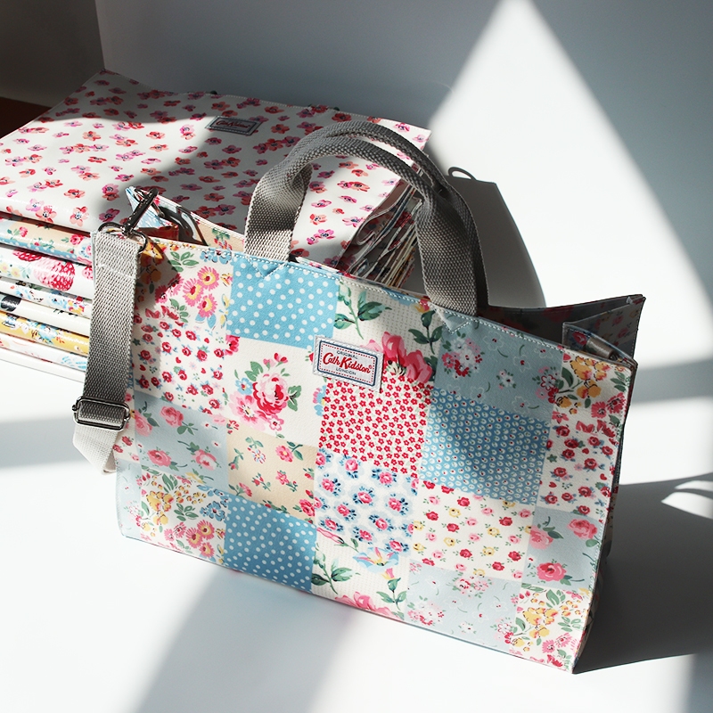 Cath kidson กระเป๋าสะพายไหล่ความจุขนาดใหญ่กระเป๋าผู้หญิงลําลองสไตล์อังกฤษกระเป๋าแนวทแยง