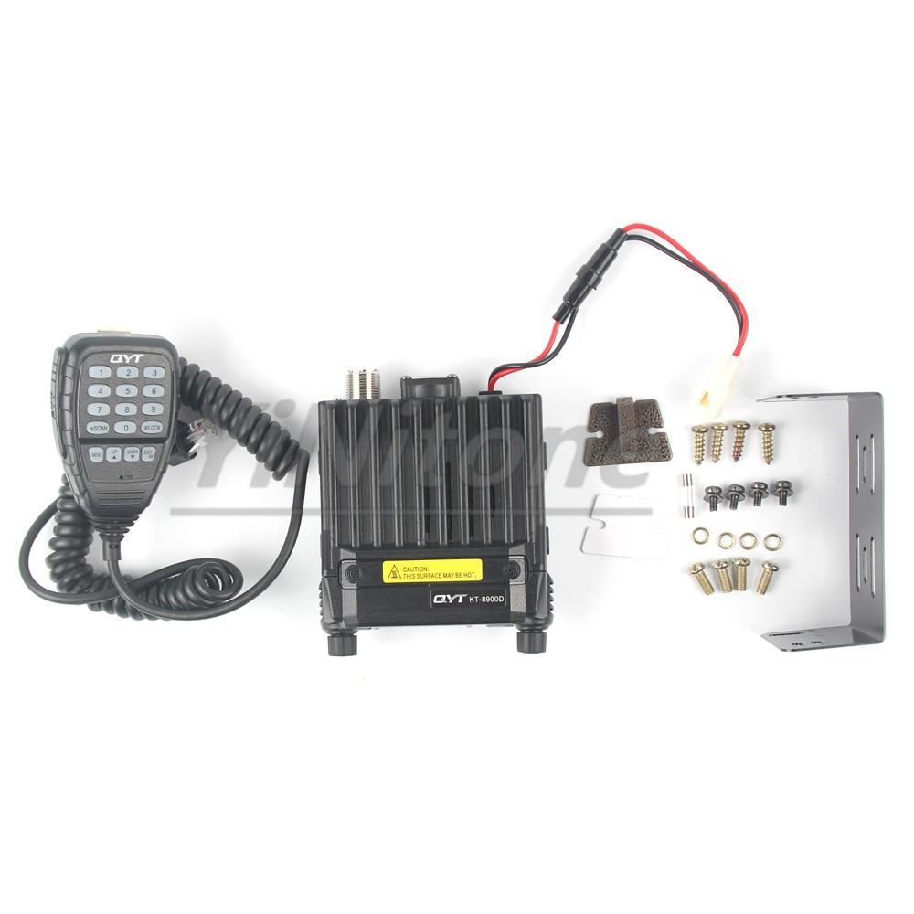 Qyt KT-8900D ตัวรับส่งสัญญาณวิทยุมือถือ Dual Band Quad Standby VHF UHF 136-174 400-480MHz ขนาดเล็ก สําหรับรถยนต์