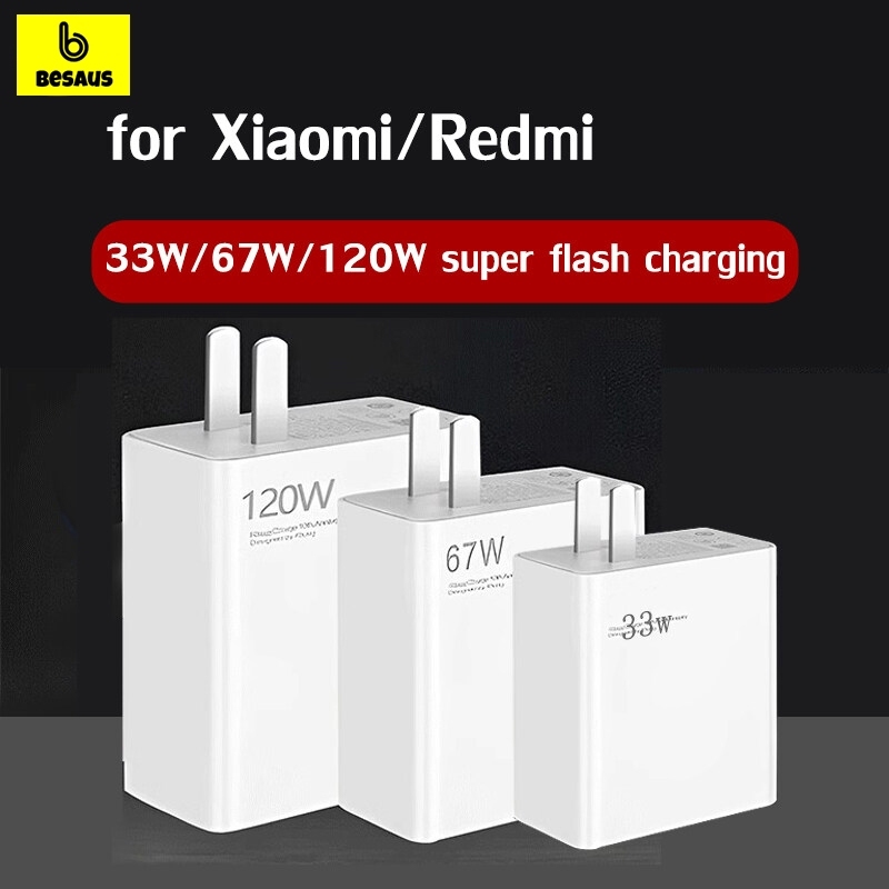 ซื้อ Besaus หัวชาร์จ XIAOMI 33W/67w/120w Charger USB C รองรับชาร์จเร็ว 6/8/8SE/9/9SE/MIX2S/MIX