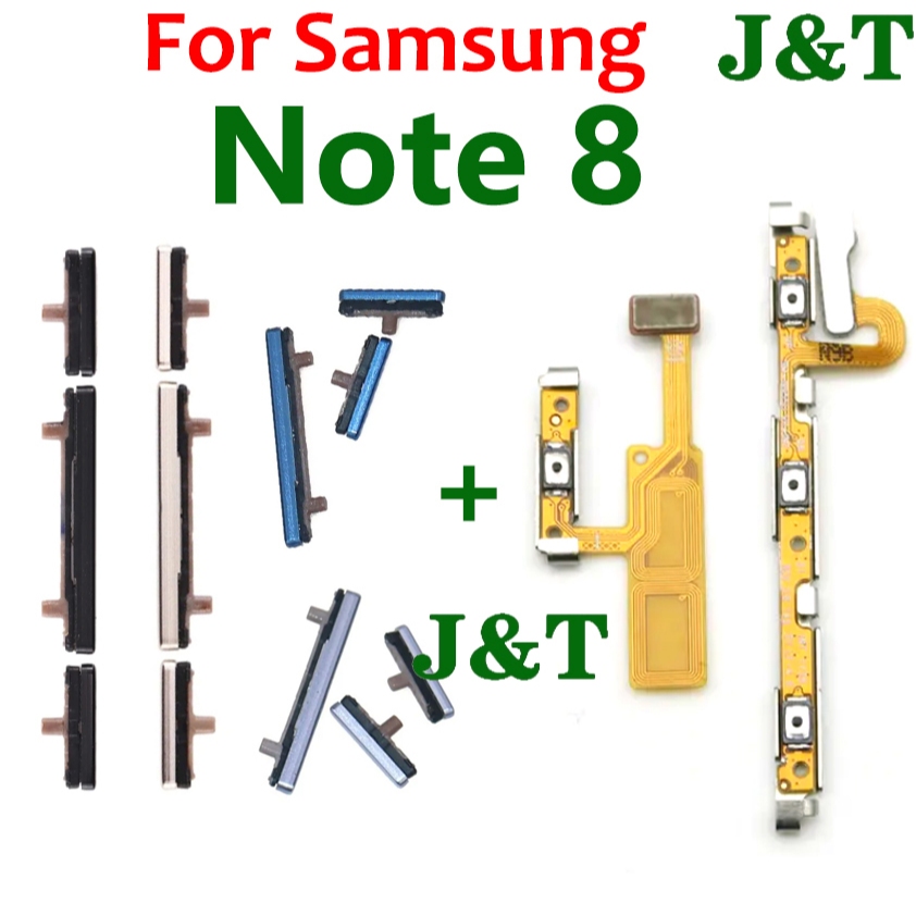 ปุ่มปรับระดับเสียงพลังงานหมายเหตุ 8 Flex สําหรับ Samsung Galaxy Note8 บนสายริบบิ้นปุ่มด้านข้าง