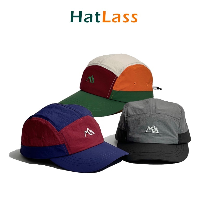 Hatlass หมวกเบสบอลแฟชั่น / หมวกกีฬา แบบแห้งเร็ว 5 แผง หมวกเจ็ทแคมป์ ระบายอากาศ สําหรับทุกเพศ