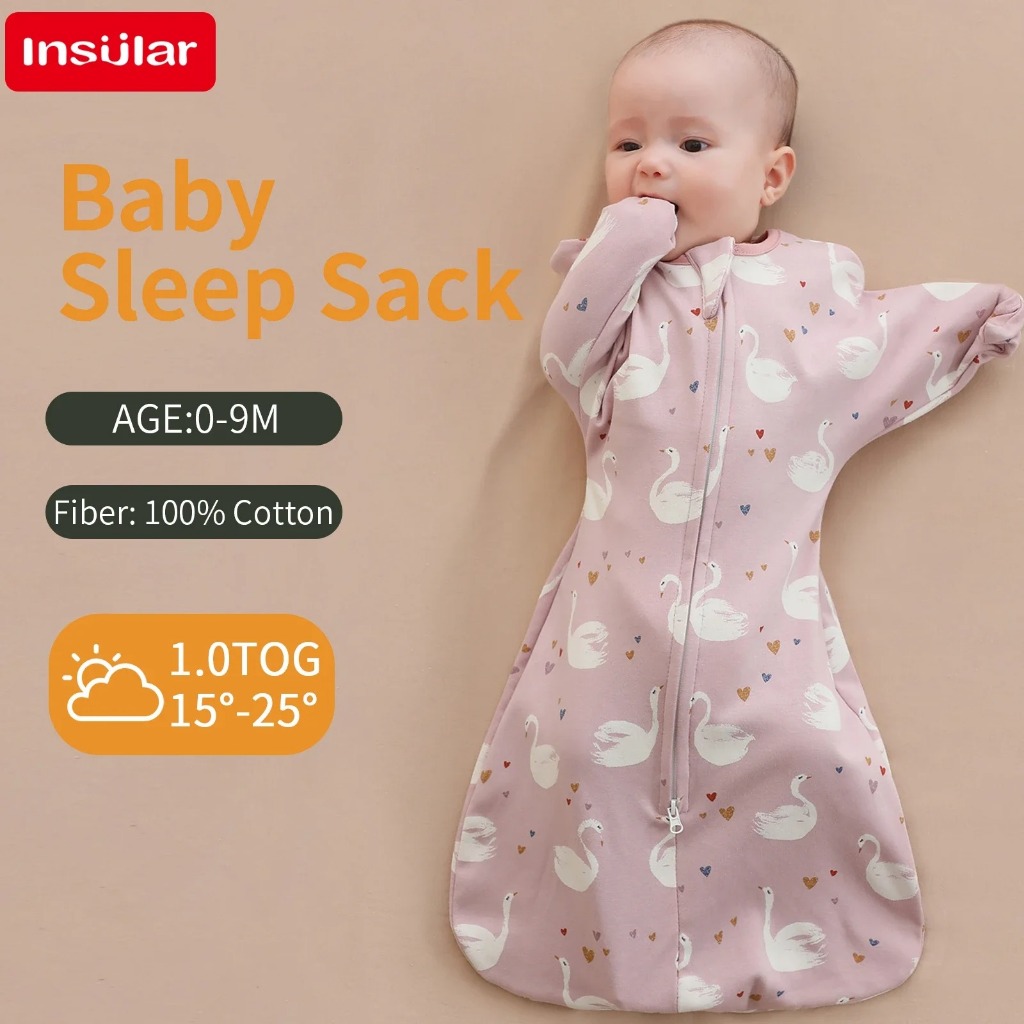 Insular ผ้าฝ้ายเด็ก Surrender ประเภท Anti-Surender Wrap ทารกแรกเกิดผ้านวมเด็ก Swaddling ผ้าขนหนู Anti-Kick ผ้านวมถุงนอน – โปรปัง