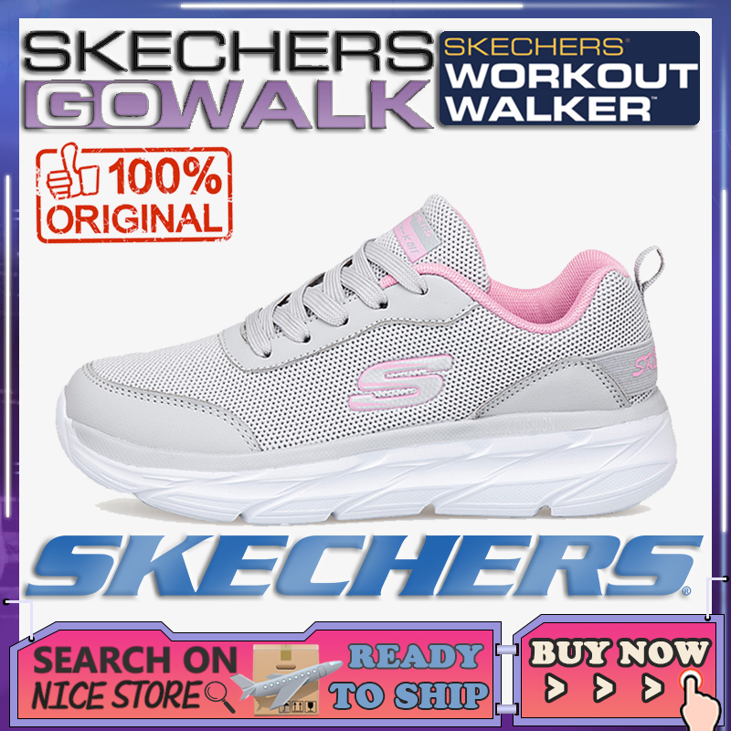 [รองเท้าผ้าใบผู้หญิง] Skechers_ Go-walk รองเท้าผ้าใบ สลิปออน กีฬา รองเท้าส้นแบน Kasut Sukan Wanita Walking Running Girl 6AGS