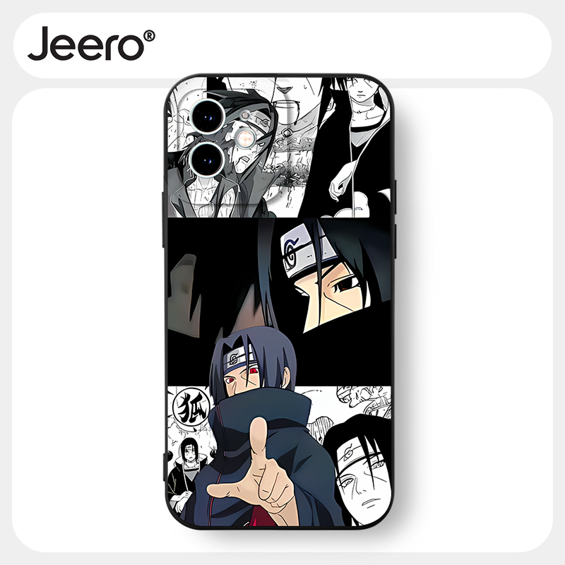 Jeero เคสไอโฟน เคสซิลิโคนนุ่มกันกระแทกลายการ์ตูนอนิเมะตลก เคสโทรศัพท์ สีดำ Compatible for iPhone 16 15 14 13 12 11 Pro Max SE 2020 X XR XS 8 7 6 6S Plus xsmax 6splus 7plus 8plus พลัส F156Q
