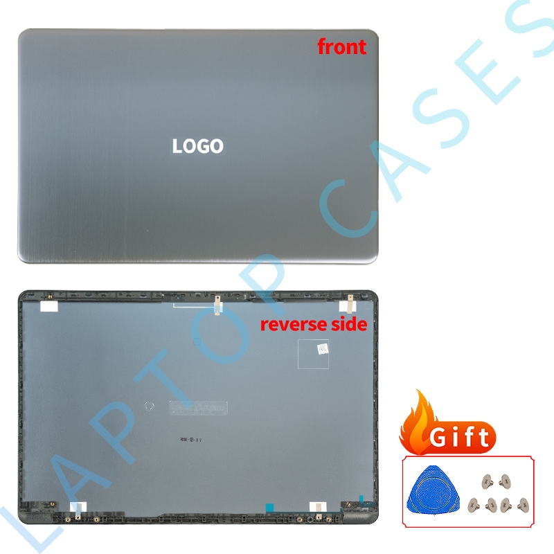 โลหะสําหรับ ASUS Vivobook S5100 S510U S510UA X510 X510UA A510 F510 X510UQ LCD ปกหลังบานพับทอง/สีเทา
