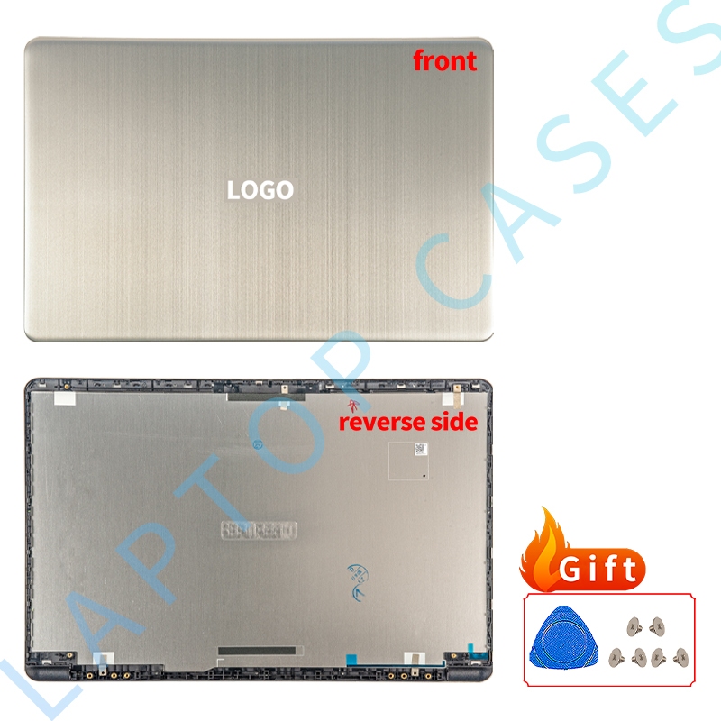 โลหะสําหรับ ASUS Vivobook S5100 S510U S510UA X510 X510UA A510 F510 X510UQ LCD ปกหลังบานพับทอง/สีเทา