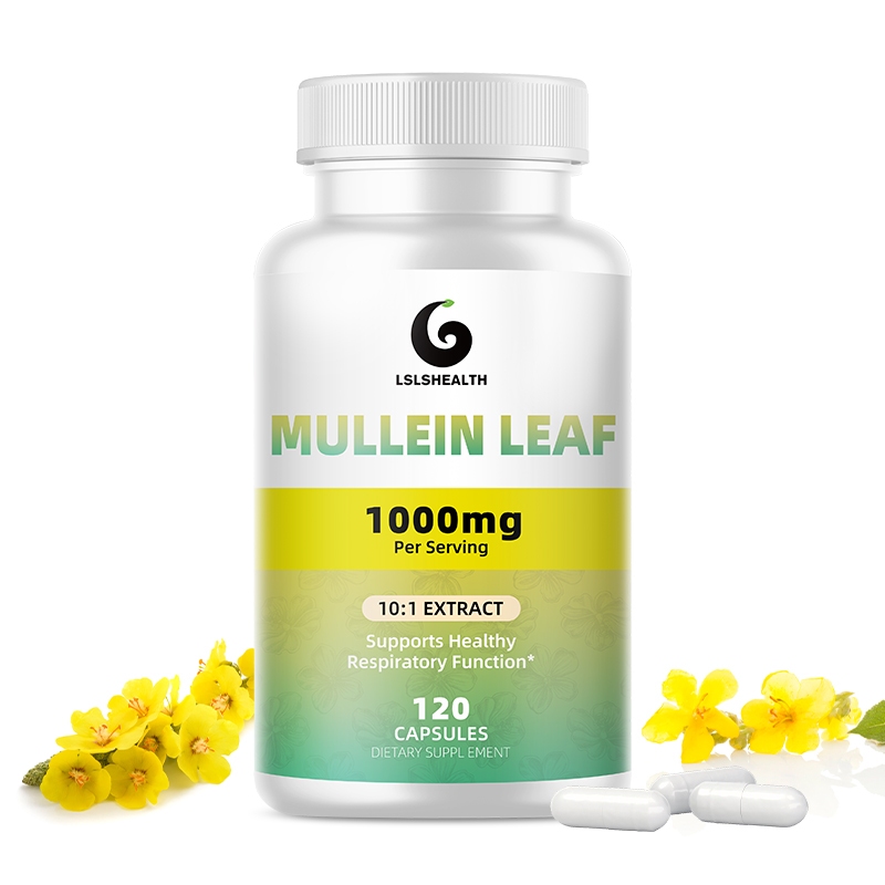 Lshealth แคปซูลมัลเลอิน 1000มก | Herbal Support for Healthy Respiratory ฟังก์ชั่น Bronchial & Immune| Non-gmo และ All-Natural