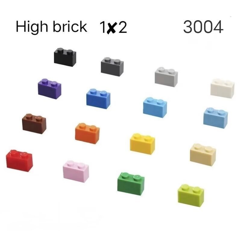 1 * 2 บล็อกตัวต่ออนุภาคขนาดเล็กระดับไฮเอนด์ ทําเอง อุปกรณ์เสริมจํานวนมากเข้ากันได้ 3004