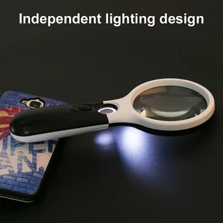 Kiprun เลนส์แว่นขยาย LED ขนาดเล็ก 45x3 สําหรับอ่านหนังสือ เครื่องประดับ
