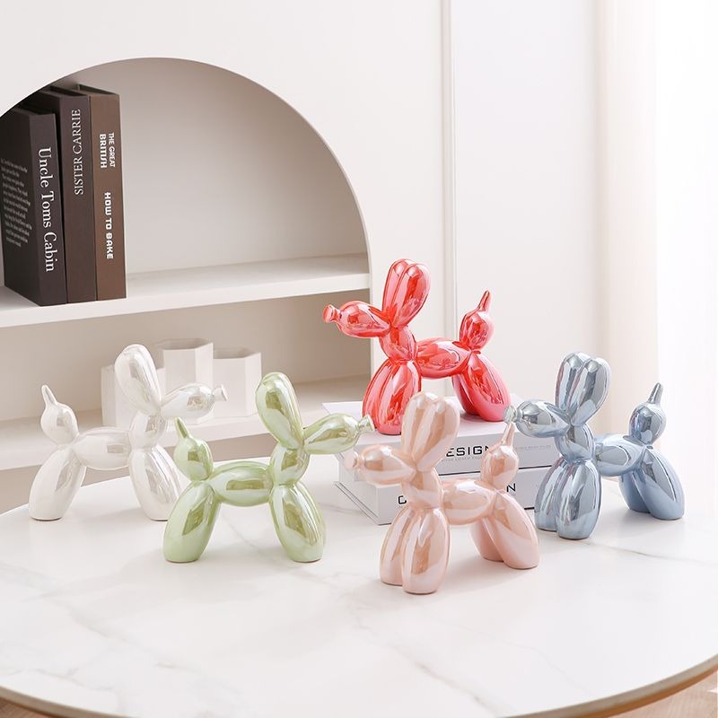 Influencer ขายร้อนเซรามิค Electroplating บอลลูนสุนัขโมเดิร์น Creative เครื่องประดับเดสก์ท็อป Creative เครื่องประดับตกแต่งหรูหราเครื่องประดับตกแต่งบ้านหรือ