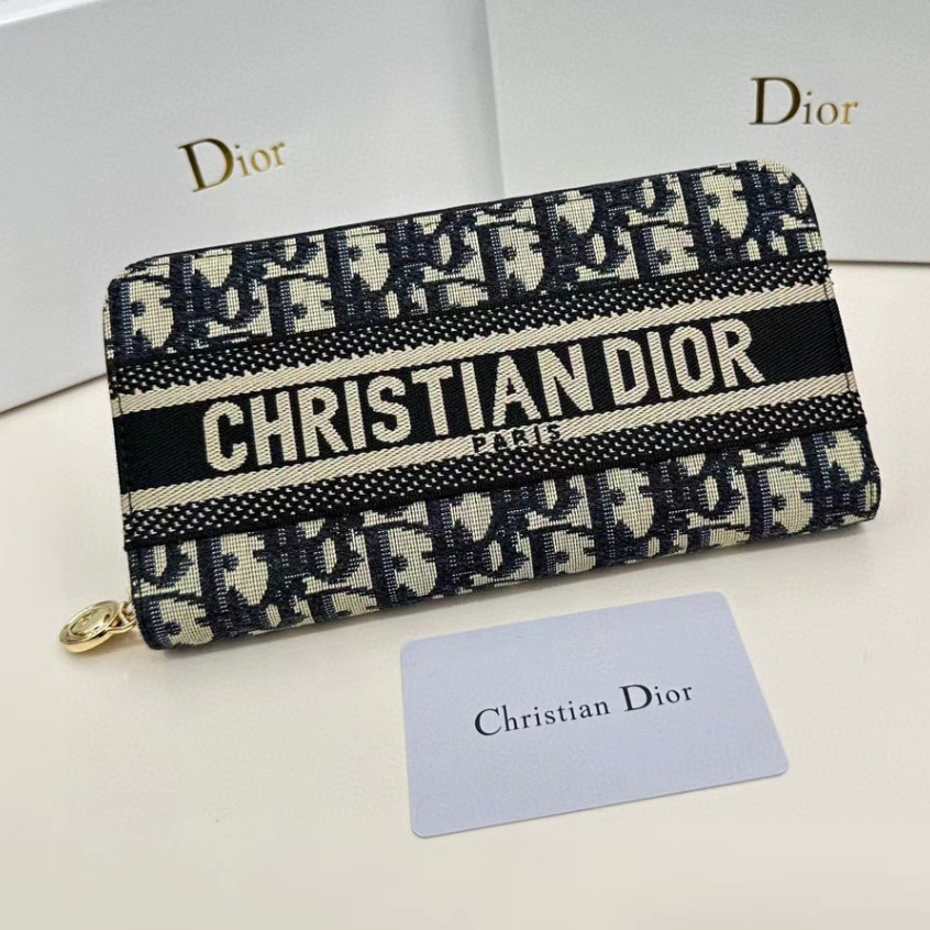 Dior กระเป๋าสตางค์ ใบยาว ของแท้ อเนกประสงค์