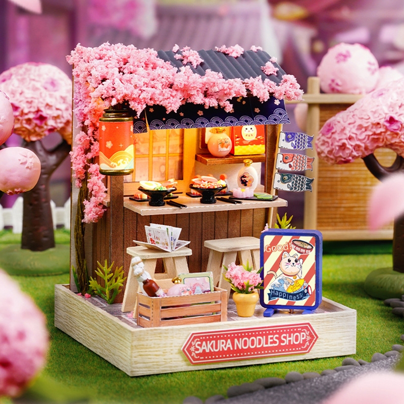 ชุดบ้านตุ๊กตาจิ๋ว DIY พร้อมเฟอร์นิเจอร์ไม้ สําหรับตกแต่งบ้านตุ๊กตา