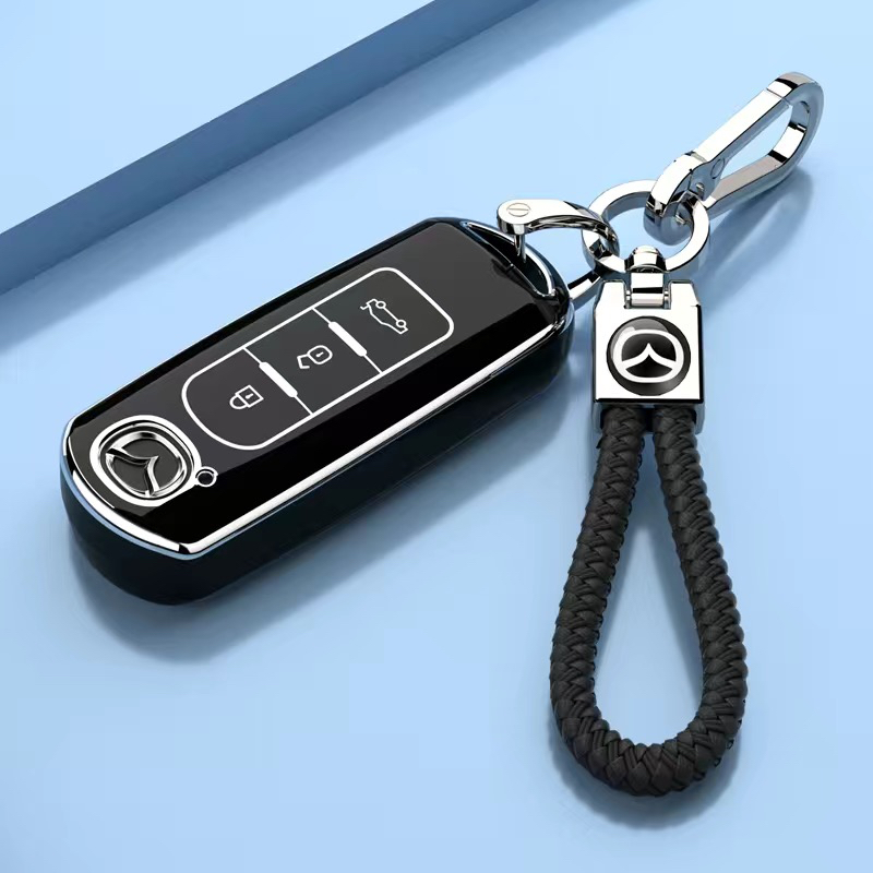 mazda key case เคสกุญแจรีโมทรถยนต์ TPU สําหรับ Mazda 2 3 6 Atenza Axela Demio CX-5 CX5 CX-3 CX7 CX-9 CX30 2016 2017 2018 2019 2 3 4 ปุ่ม mazda key case