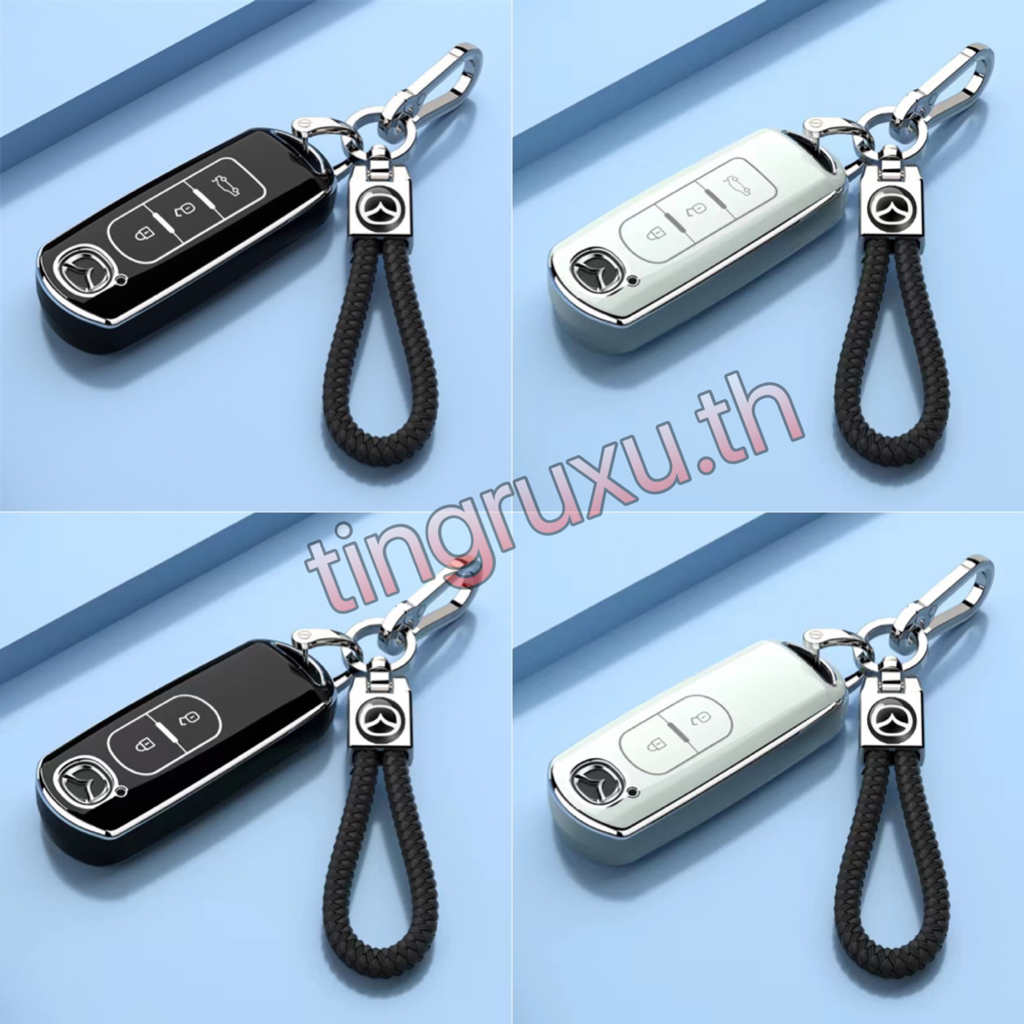 mazda key case เคสกุญแจรีโมทรถยนต์ TPU สําหรับ Mazda 2 3 6 Atenza Axela Demio CX-5 CX5 CX-3 CX7 CX-9 CX30 2016 2017 2018 2019 2 3 4 ปุ่ม mazda key case