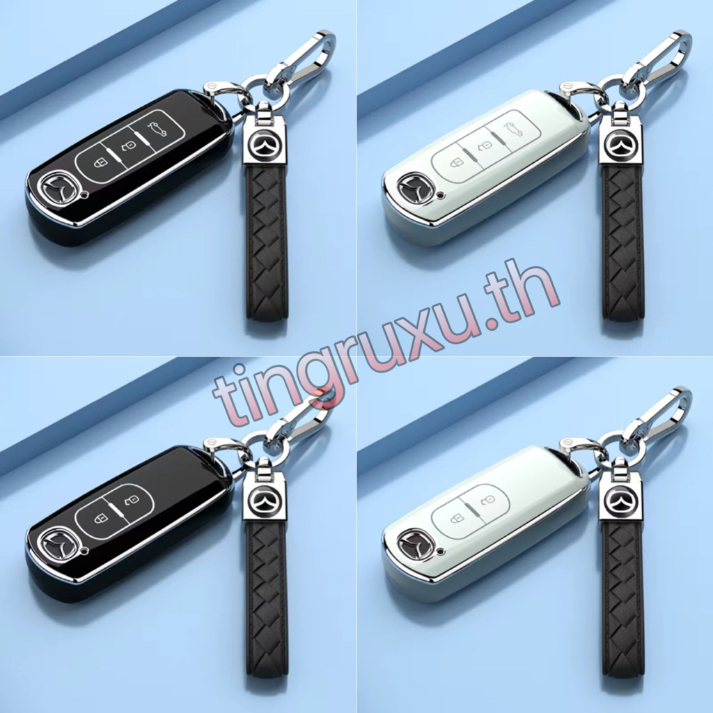 mazda key case เคสกุญแจรีโมทรถยนต์ TPU สําหรับ Mazda 2 3 6 Atenza Axela Demio CX-5 CX5 CX-3 CX7 CX-9 CX30 2016 2017 2018 2019 2 3 4 ปุ่ม mazda key case