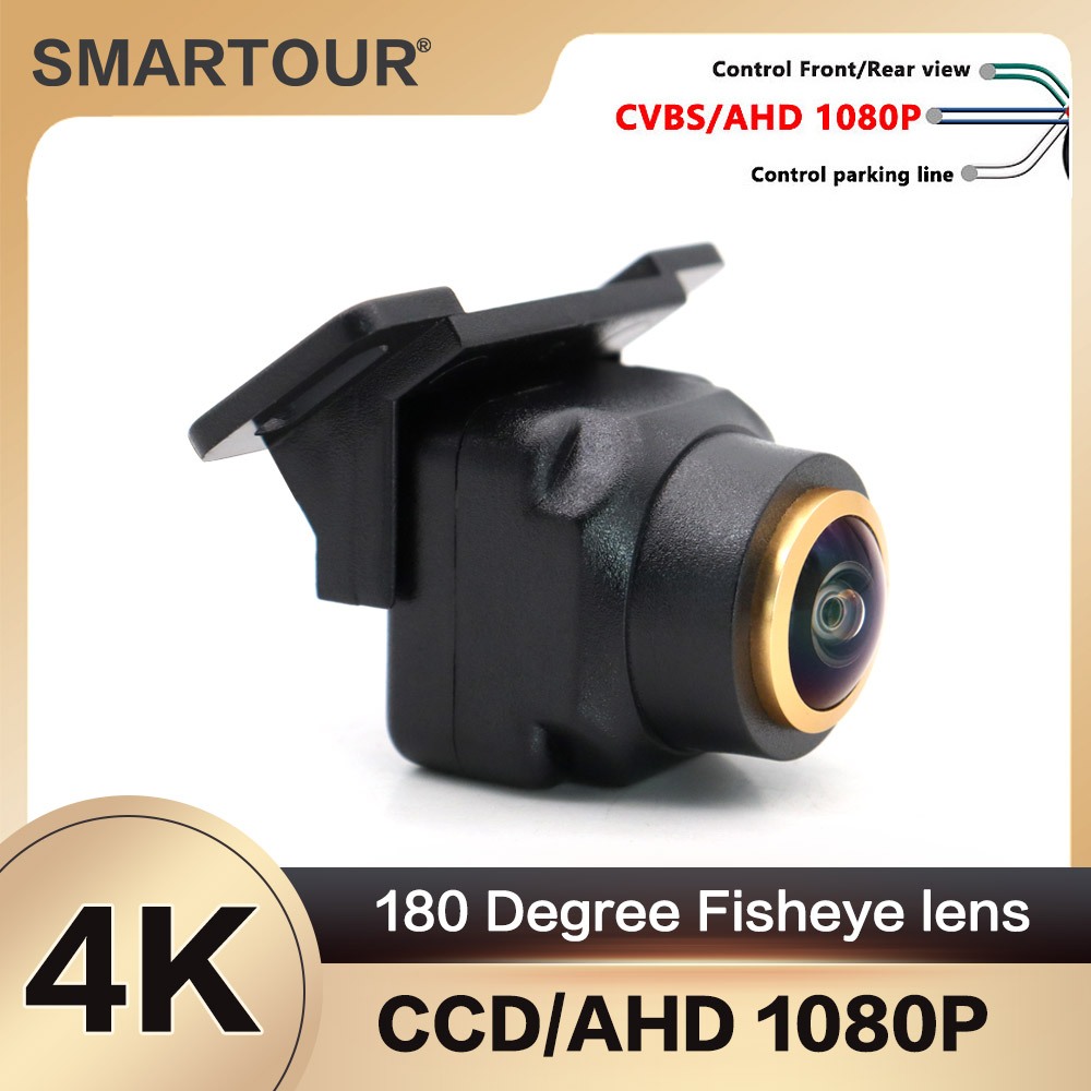 Smartour กล้องมองหลังรถยนต์ 4K AHD 1080P มองเห็นที่มืด มองเห็นกลางคืน มองเห็นที่มืด 180 องศา กันน้ํา