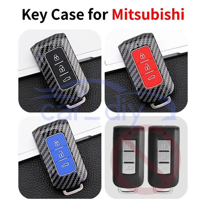เคสกุญแจรีโมตรถยนต์ ABS พร้อมพวงกุญแจ สําหรับ Mitsubishi Lancer ASX Eclipse Cross Outlander Pajero