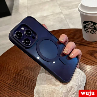 WUJU การชาร์จแบบไร้สายด้วยแม่เหล็กอะคริลิกใสด้าน เคสโทรศัพท์ เคสไอโฟน เคสไอโฟน Case Compatible For iPhone 17 16 11 12 13 14 15 Pro Max XR X XS Max Plus Air
