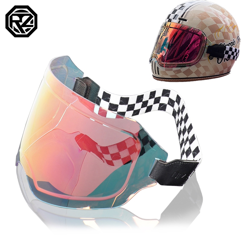 Orz-729 หมวกกันน็อค แบบเปิดหน้า รถจักรยานยนต์ หมวกกันน็อค หมวกบับเบิล Casco Moto เลนส์ Capacete Bubble Shield หมวกกันน็อค อุปกรณ์เสริมรถจักรยานยนต์