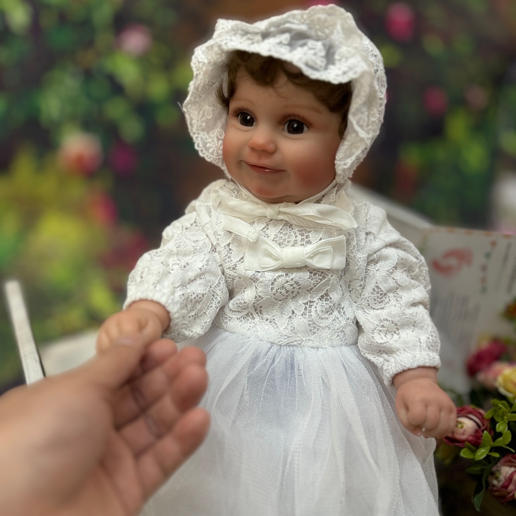 ตุ๊กตาเด็กทารกแรกเกิด แบบซิลิโคนไวนิล แฮนด์เมด กันน้ํา ขนาด 18 นิ้ว