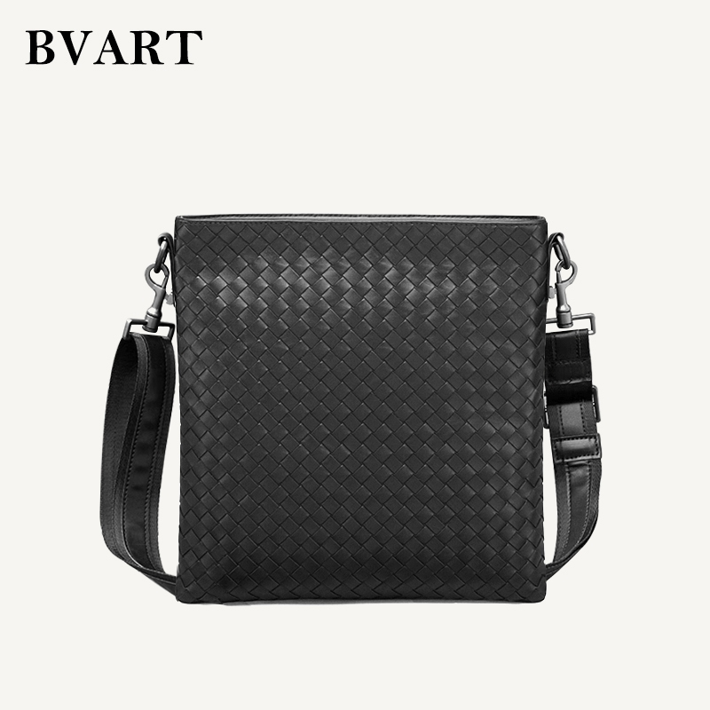 ผู้ชาย กระเป๋าสะพายไหล่ลําลอง แบบหนัง แฟชั่นเรียบง่าย สไตล์นักธุรกิจ สําหรับ ถักด้วยมือ 2026 New