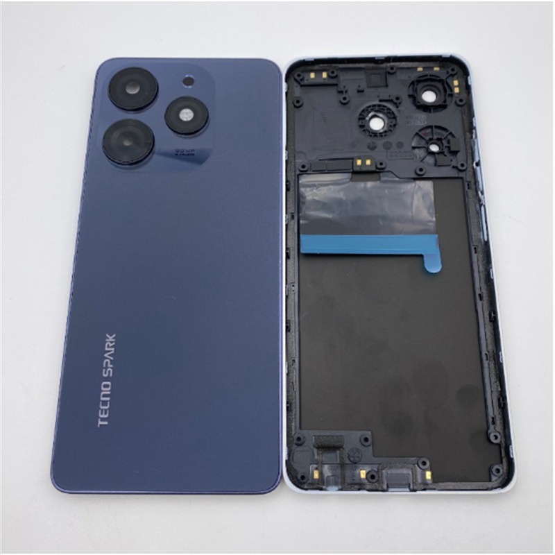 สําหรับ Tecno Spark 10 Pro KI7 ฝาหลังแบตเตอรี่ + กรอบกลางพร้อมเลนส์กล้อง + ปุ่มด้านข้างกรณีอะไหล่ซ่อม