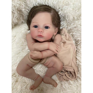 18นิ้วrebornชุดmeadowกับสีน้ําตาลผมมือทาสีผิวที่มองเห็นได้หล…