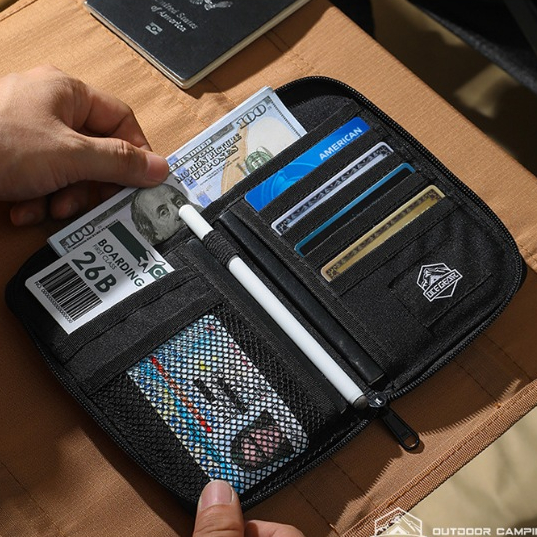 ขายดี กระเป๋าเอกสาร ใส่หนังสือเดินทาง RFID กันน้ํา กันขโมย ความจุขนาดใหญ่