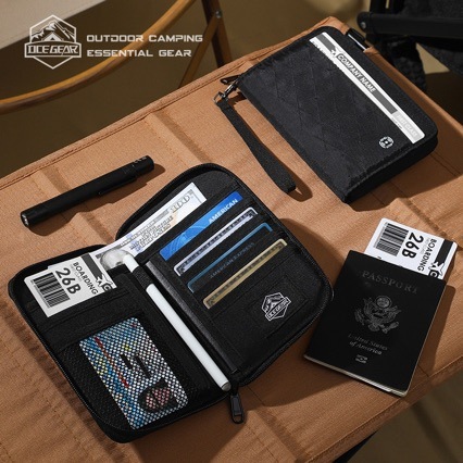 ขายดี กระเป๋าเอกสาร ใส่หนังสือเดินทาง RFID กันน้ํา กันขโมย ความจุขนาดใหญ่