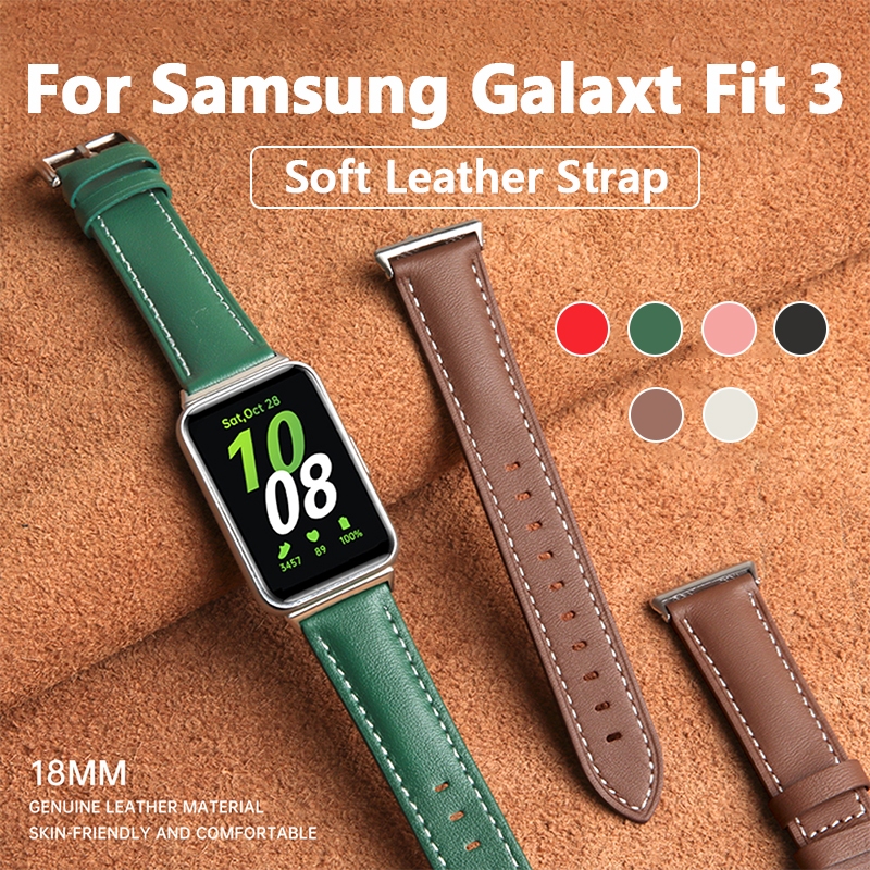 สายนาฬิกาข้อมือหนังนิ่ม หรูหรา แบบเปลี่ยน สําหรับ Samsung Fit 3 Samsung Galaxy Fit 3