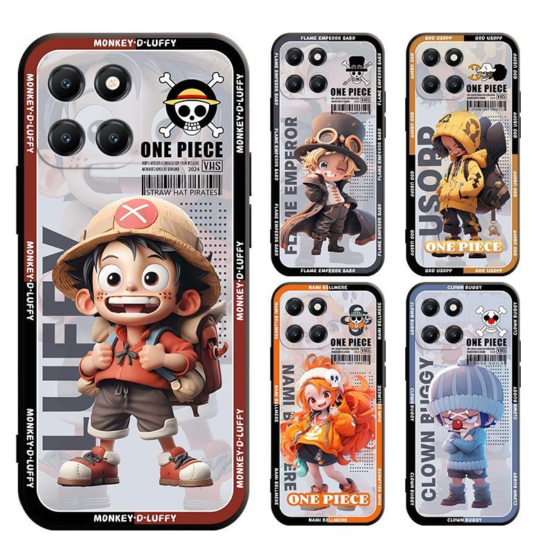 เคส Honor X7C X5B X8 X6B X8B X6A X8A X7A X5 PLUS 4G 5G โทรศัพท์มือถือแบบนิ่ม ผิวด้าน ลาย one piece sabo nami usopp สําหรับ